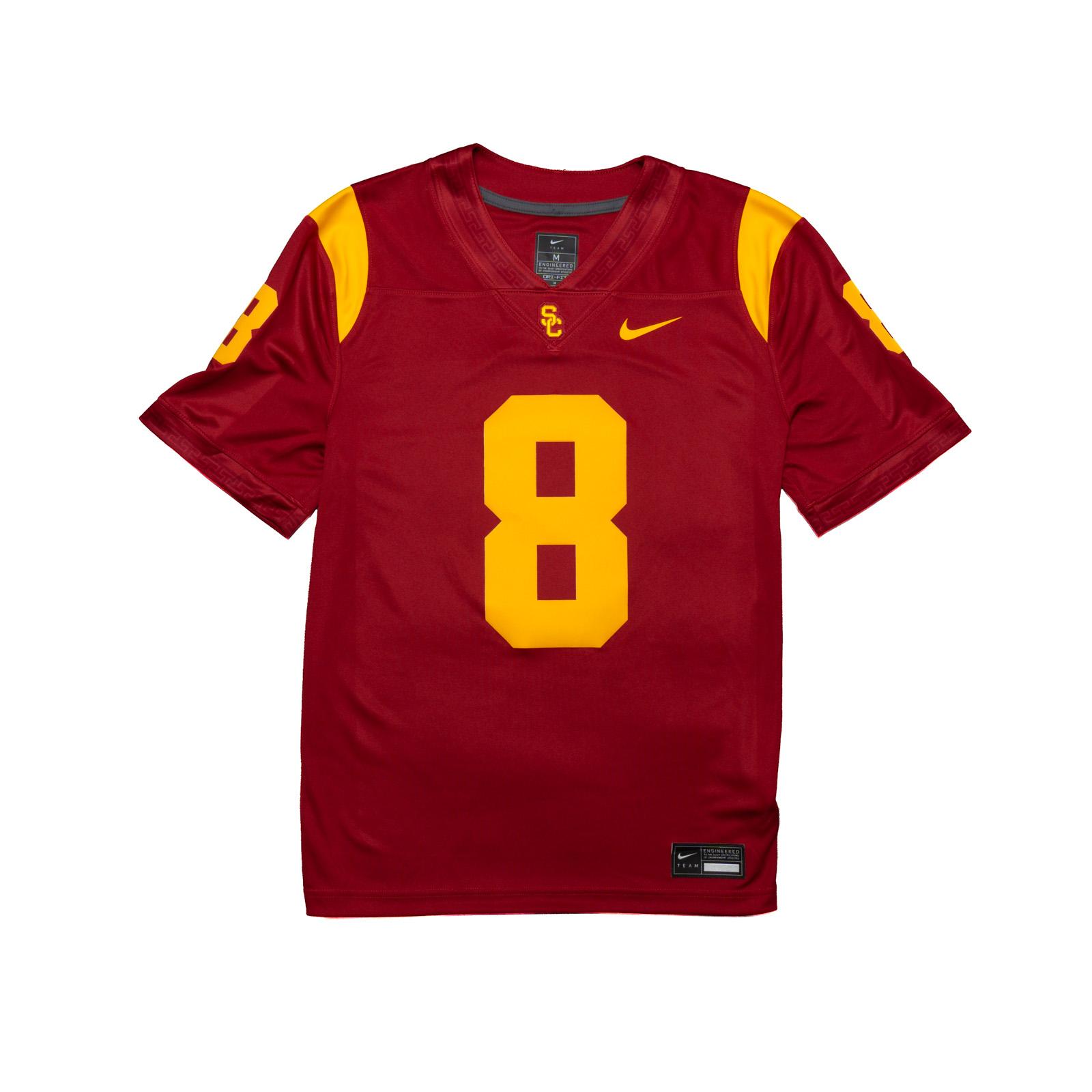 USCトロージャンズ カレッジフットボールジャージ 2XL NCAA 【4408 USC Trojans Men's Nike Cardinal #8 Ja'Kobi Lane USC Mens Football
